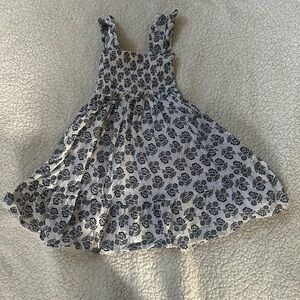 Janie and Jack Black and White Pleated Sundress Sleeveless Scoop Neck